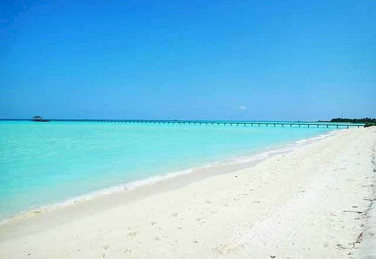 Пляж Мальдивы фото
